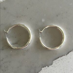 Elegant Silver Hoop Earrings